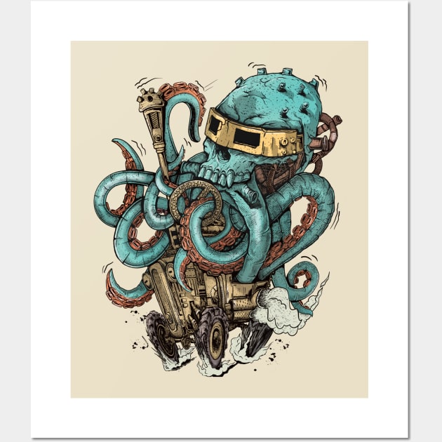 Vintage Octopus Roadster Wall Art by HelloDisco